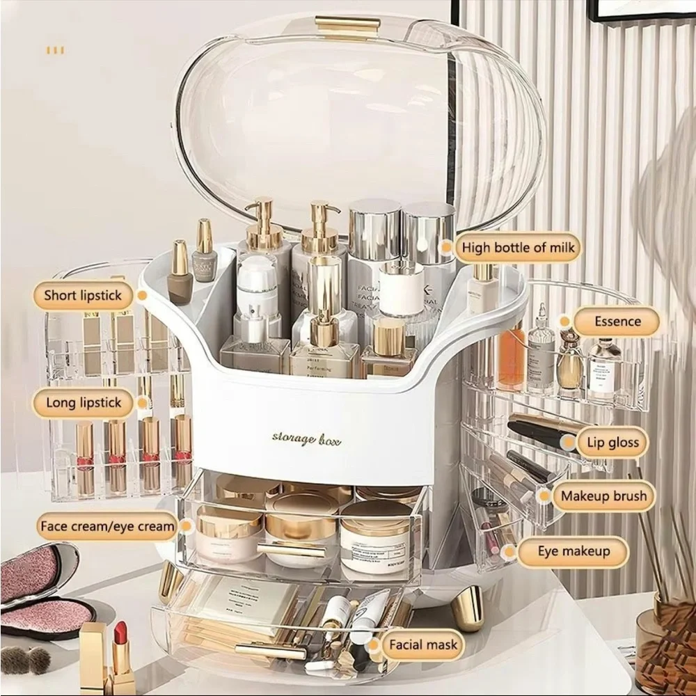 Clear makeup organizer.large capacity cosmetic storage